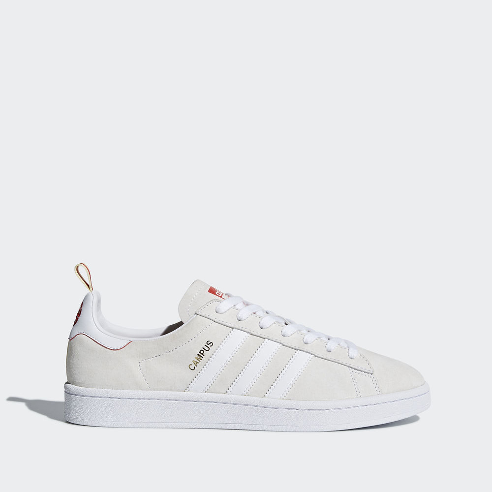 Adidas Campus Cny - Originals ανδρικα - Ασπρα/Ασπρα/Βαθυ Κοκκινα,Μέγεθος: EU 36 – 54 2/3 (415UVEHJ)